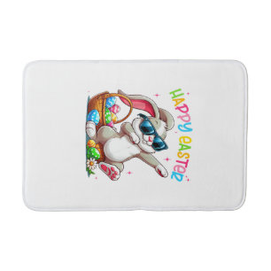 Funny Dabbing Bunny Easter Happy Easter for Boys G Bath Mat