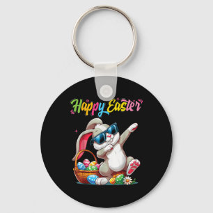 Funny Dabbing Bunny Easter Happy Easter For Boys G Keychain