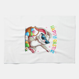 Funny Dabbing Bunny Easter Happy Easter for Boys G Kitchen Towel