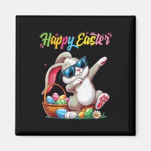 Funny Dabbing Bunny Easter Happy Easter For Boys G Magnet