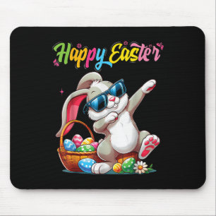 Funny Dabbing Bunny Easter Happy Easter For Boys G Mouse Pad