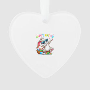Funny Dabbing Bunny Easter Happy Easter for Boys G Ornament