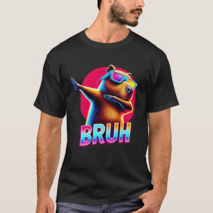 Funny Dabbing Capy Bruh Meme Rodent Lovers Dab Dan T-Shirt