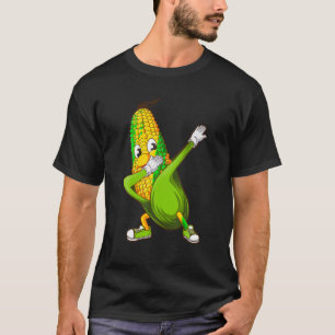 Funny Dabbing Corn Gift Cute Dancing Farmers Men W T-Shirt