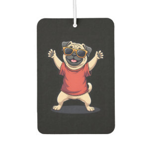 Funny Dabbing Dab Pug Dog Pets Dance Animal Puppy  Air Freshener