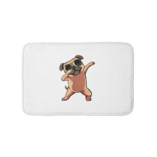 Funny Dabbing Dab Pug Dog Pets Dance Animal Puppy Bath Mat