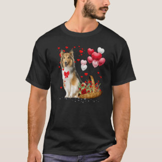 Funny Dabbing Dog Heart Valentine's Day Boys Girls T-Shirt