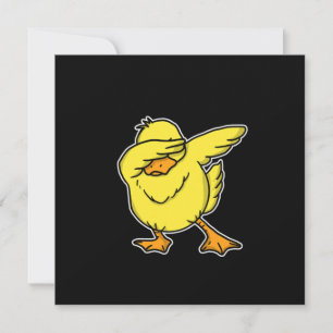 Funny Dabbing Duck Dab Aquatic Bird Lover Gift Invitation