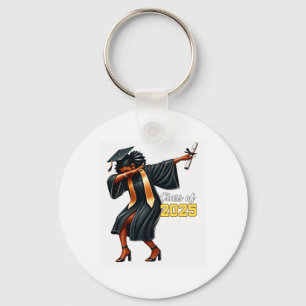Funny Dabbing Graduation Grad Cl Of 2025 Women Gir Keychain