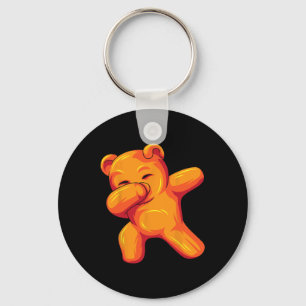 Funny Dabbing Gummy Bear Dancing Gummy Bear Birthd Keychain