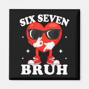 Funny Dabbing Heart Bruh 67 Meme Valentine's Day Magnet