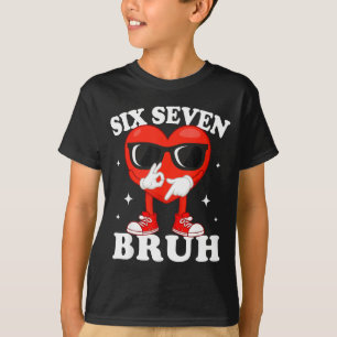 Funny Dabbing Heart Bruh 67 Meme Valentine's Day  T-Shirt