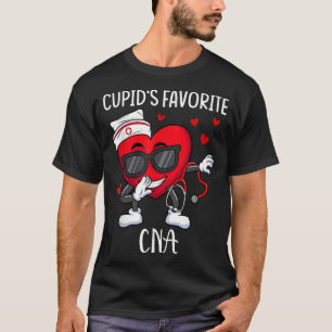Funny Dabbing Heart Cupid's Favorite CNA Nurse Val T-Shirt