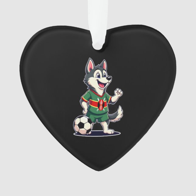 Funny Dabbing Husky Dog Kenya Football - Kenyan Fl (devant)