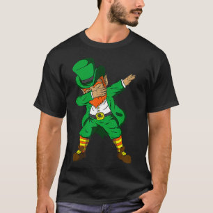 Funny Dabbing Kids Boy Girl St Patricks Day  T-Shirt