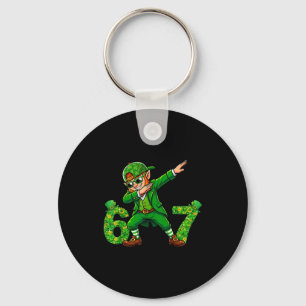 Funny dabbing leprechaun st patricks day shirt kid keychain