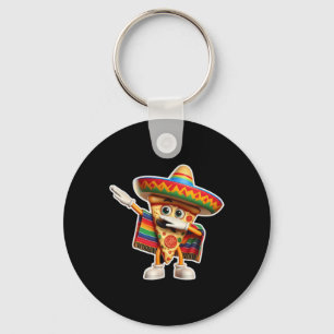 Funny Dabbing Mexican Pizza Dance Food Lover Gradu Keychain