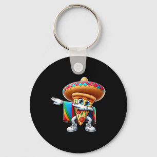Funny Dabbing Mexican Pizza Dance Food Lover Gradu Keychain