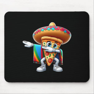 Funny Dabbing Mexican Pizza Dance Food Lover Gradu Mouse Pad