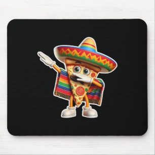 Funny Dabbing Mexican Pizza Dance Food Lover Gradu Mouse Pad