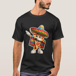 Funny Dabbing Mexican Pizza Dance Food Lover Gradu T-Shirt