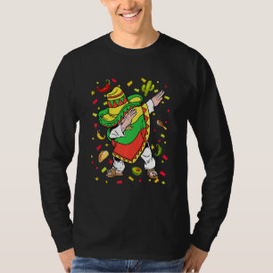 Funny Dabbing Mexican Wearing Poncho Sombrero Cinc T-Shirt