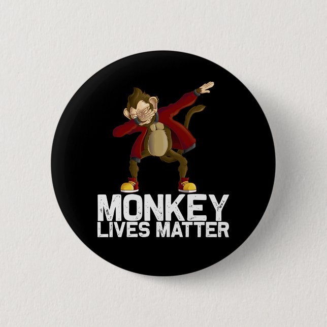 Funny Dabbing Monkey 2 Inch Round Button (Front)