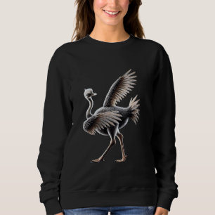Funny Dabbing Ostrich Bird Lover Dab Birdwatching Sweatshirt