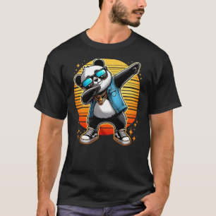 Funny Dabbing Panda Wearin a Sunglasses Panda Bear T-Shirt