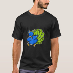 Funny Dabbing Peacock Dab Dance Colourful Bird Lov T-Shirt
