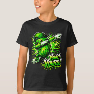 Funny dabbing pickle green vegetable man woman T-Shirt