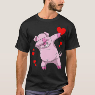 Funny Dabbing Pig Heart-Valentine's Day presents  T-Shirt