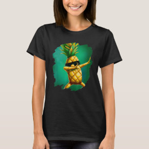 Funny Dabbing Pineapple Aloha Sunglasses Beach Dan T-Shirt