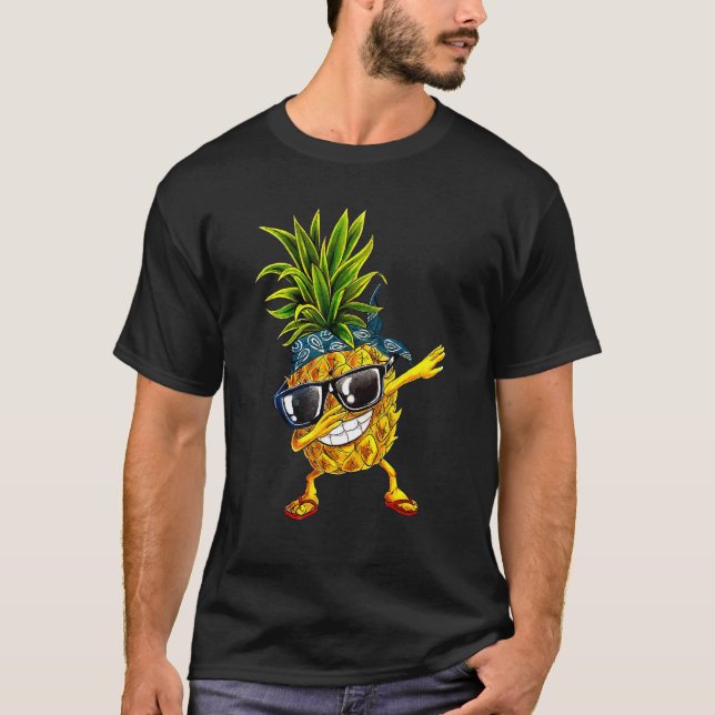 Funny Dabbing Pineapple Sunglasses Aloha Summer Be T-Shirt (Front)