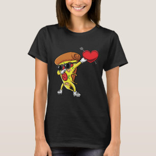 Funny Dabbing Pizza Dab Italian Food Valentines Da T-Shirt