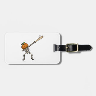 Funny Dabbing Pumpkin Head Baseball Gift Idea Luggage Tag