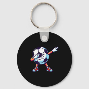 Funny Dabbing Soccer Ball Cartoon Srt Gift Kids Bo Keychain