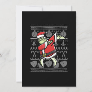 Funny Dabbing Turtle Pet Ugly Christmas Holloween Holiday Card