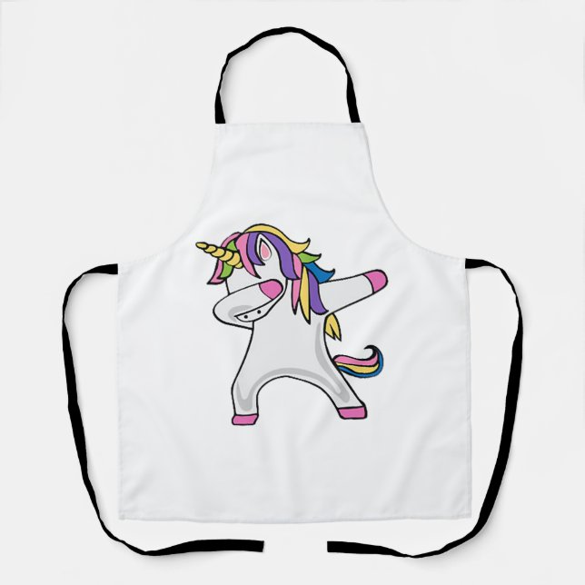 Funny Dabbing Unicorn Apron (Front)