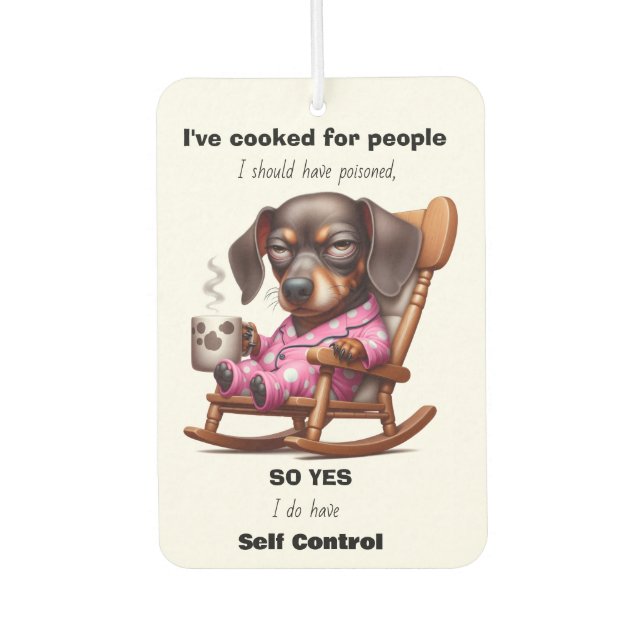FUNNY DACHSHUND  AIR FRESHENER (Front)
