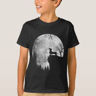 Funny Dachshund And Moon Halloween Dog Lover T-Shirt