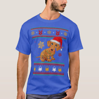 Funny Dachshund Christmas Light Gifts Xmas  T-Shirt