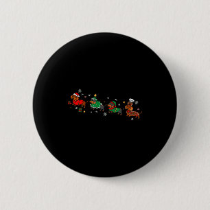 Funny Dachshund Christmas Parade  2 Inch Round Button