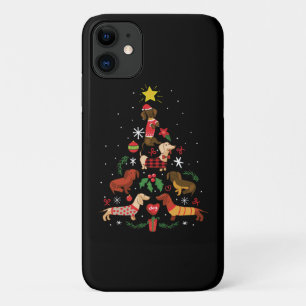 Funny Dachshund Christmas Tree iPhone 11 Case
