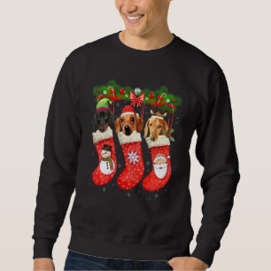Funny Dachshund Christmas Tree Dog Xmas Sweatshirt