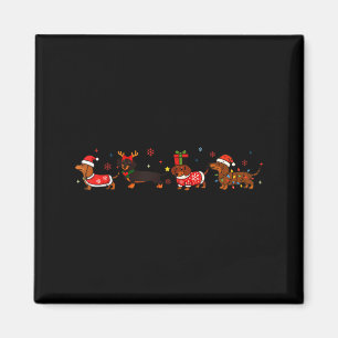 Funny Dachshund Christmas Weenie Dog Lover Cute Me Magnet