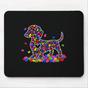 Funny dachshund dog autism awareness puppy lover mouse pad