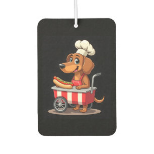 Funny Dachshund Dog Hotdog Sandwich Weenie Sausage Air Freshener