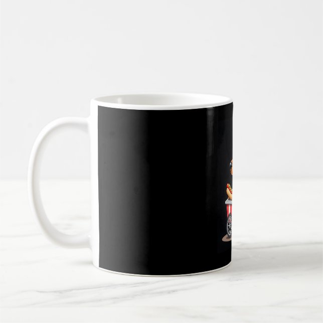 Funny Dachshund Dog Hotdog Sandwich Weenie Sausage Coffee Mug (Left)