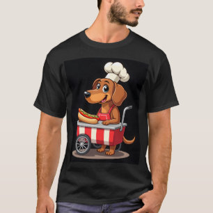 Funny Dachshund Dog Hotdog Sandwich Weenie Sausage T-Shirt
